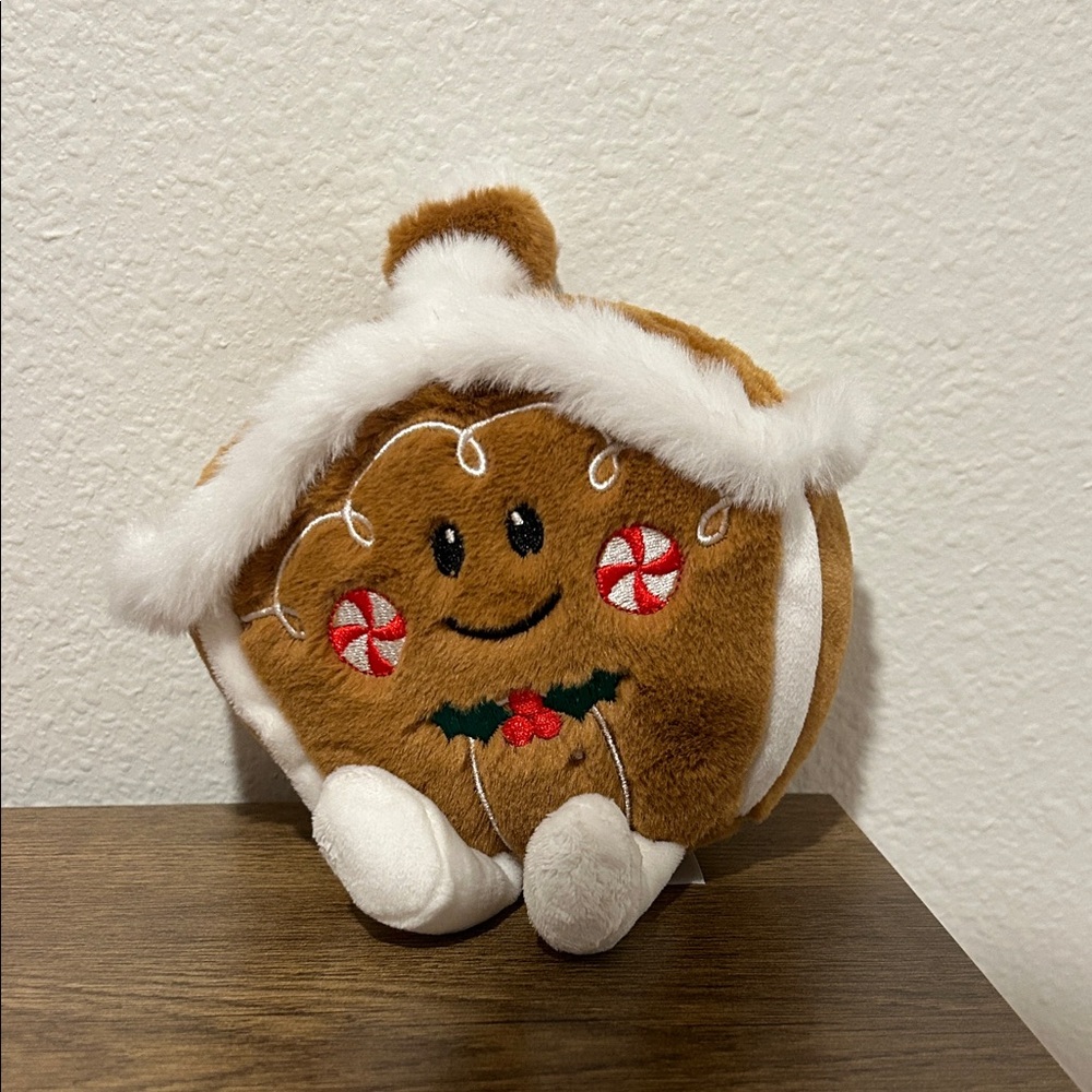 Festive Gingerbread Holiday Pillow